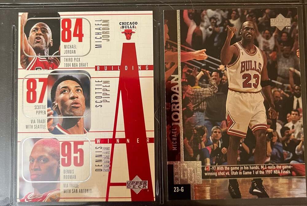 1996-97 Upper Deck 'Building a Winner' Chicago Bulls Multi-Player Card